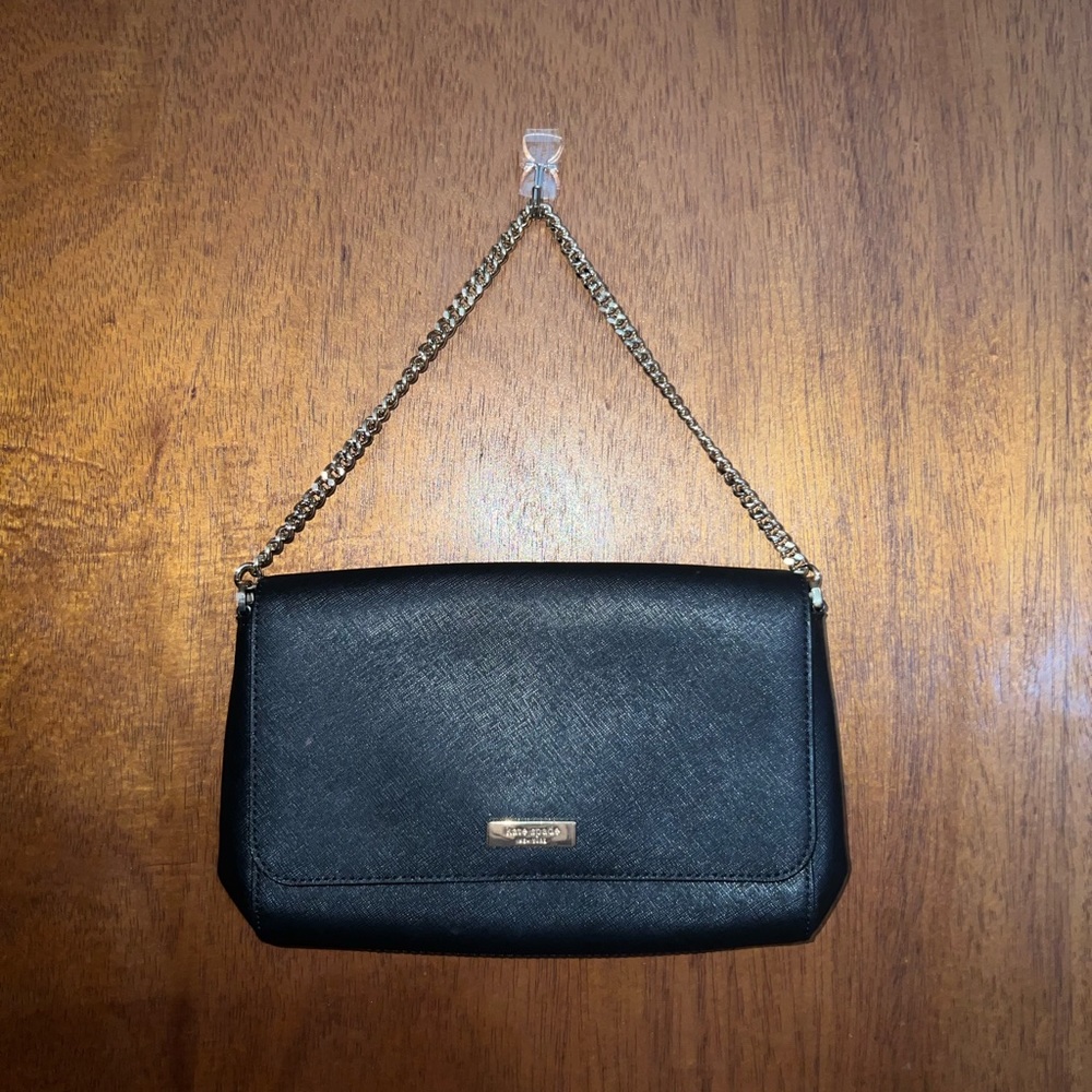 Kate spade black leather shoulder bag
